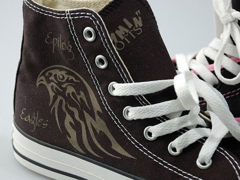 Laser-marked sneakers, laser-etched shoes, MA, RI, CT, NH, ME, VT, NY